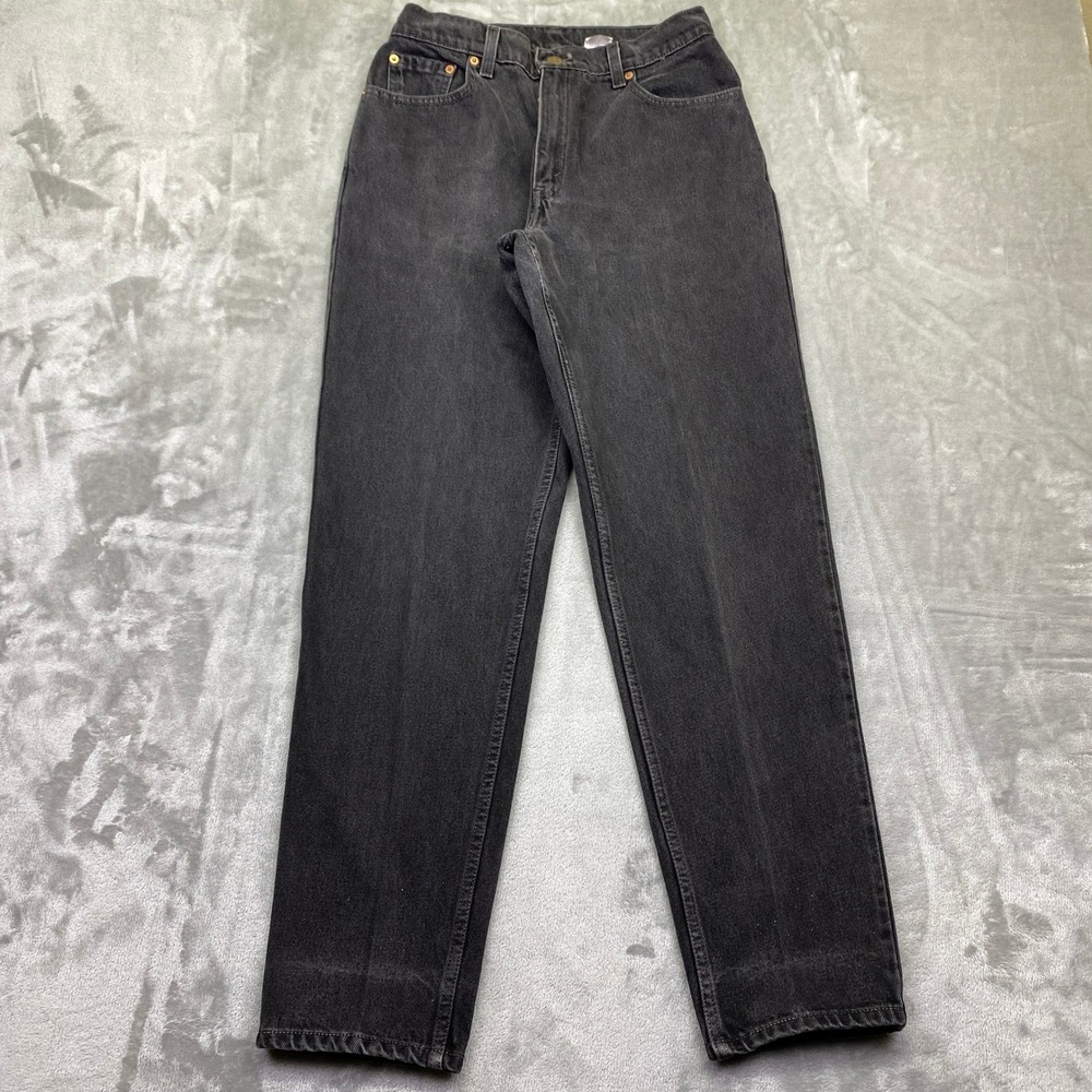 VTG Levi's 550 Black Relaxed Fit Tapered Leg Jeans‎ Women Sz 10R Fits 27" 98'